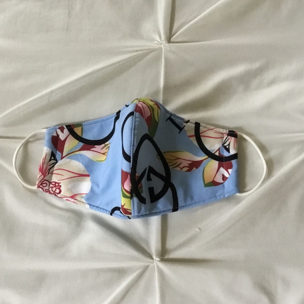 Gucci Blue Floral Face Mask